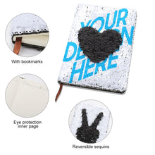 Cargar imagen en el visor de la galería, Cuaderno de lentejuelas para niñas y niños BG1613016 Personalizado Personalizada con Foto, Texto o Logo
