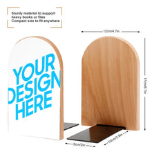 Cargar imagen en el visor de la galería, Sujeta Libros 2 Pares / Oficina Soporte Libros Talla Grande / Sujetalibros Originales / Estanteria de Madera para Escuela Decoración del Hogar BG1613026 Personalizada con Foto Logo Patrón Texto
