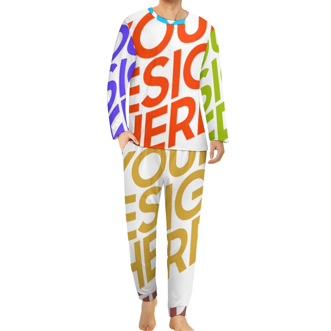 Conjunto de pijama suave con estampado para hombre ITZ Personalizado con Impresión Completa de múltiples imágenes con Foto Logo Patrón Texto