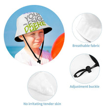 Cargar imagen en el visor de la galería, Sombrero de Cubo / Pescador Infantil con Correa Unisex para Sol Playa Verano al Aire Librepara Niños Niñas YT1205072 Personalizado Impresion Completa de Múltiples Imágenes con Foto Logo Patrón Texto
