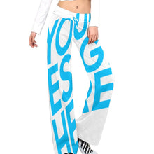 Cargar imagen en el visor de la galería, Pantalones de yoga rectos con cordones para mujer XP Personalizados con Impresión Completa de una imagen con Foto Logo Patrón Texto
