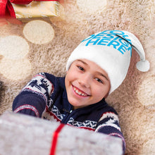 Cargar imagen en el visor de la galería, Gorro de Papá Noel de Navidad con Diseño Personalizado Personalizada de Tus Nombres o Fotos
