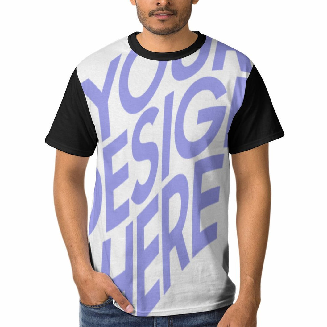 Camiseta manga corta de moda para hombre estampado en el frente FS0803201 Personalizada con Foto Logo Patrón Texto