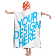 Cargar imagen en el visor de la galería, Poncho Toalla de Playa Grande Suave para Niños Niñas NT158 Personalizada con Impresión Completa con Foto Logo Patrón Texto
