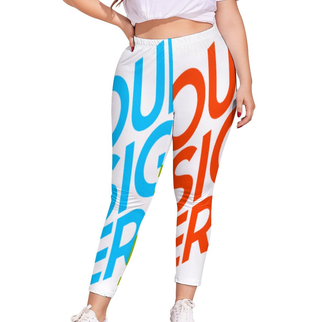 Leggings elásticos Pantalones deportivos de yoga talla grande para mujer UP Personalizados con Impresión Completa de múltiples imágenes con Foto Logo Patrón Texto
