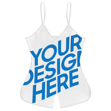 Cargar imagen en el visor de la galería, Mono camisola sexy con cuello en V para mujer LTK personalizado con patrón foto texto
