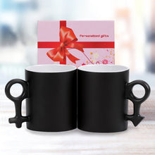 Cargar imagen en el visor de la galería, JJ0520021 Mug de Color para Pareja con Impresión Térmica de Diseño Personalizado con Tus Fotos o Nombres Online
