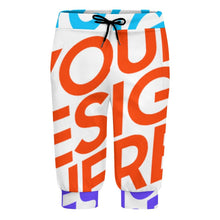 Cargar imagen en el visor de la galería, Pantalones cortos deportivos con piernas atadas con estampado para hombre AIP Personalizado con Impresión Completa de múltiples imágenes con Foto Logo Patrón Texto
