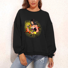 Cargar imagen en el visor de la galería, Sudadera para mujer con mangas abullonadas de vellón holgada con cuello redondo y hombros caídos  casual NZ2205185 D85 Personalizada con Foto, Texto o Logo
