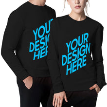 Cargar imagen en el visor de la galería, Sudadera de Algodón cuello redondo Unisex para mujer hombre FS0816000 Personalizada con Impresión Delantera con Foto Logo Patrón Texto
