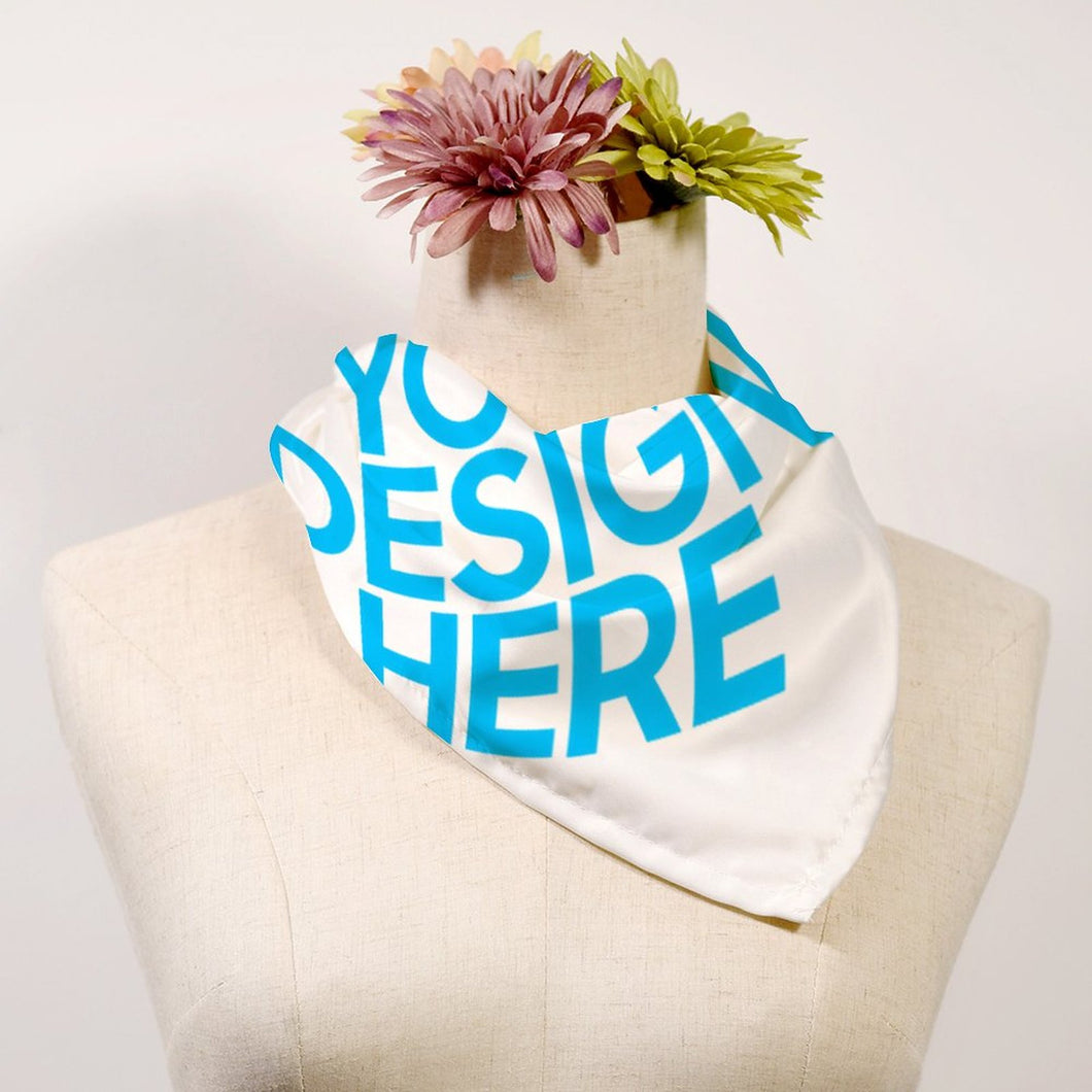 Bufanda Cuadrada de Satén / Pañuelo de Seda para Mujer FZ0801000 Personalizada con Impresión con Foto Logo Patrón Texto