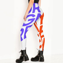 Cargar imagen en el visor de la galería, Leggings regulares pantalones deportivos de yoga casuales para mujer NZ205 Personalizados con Impresión Completa de múltiples imágenes con Foto Logo Patrón Texto
