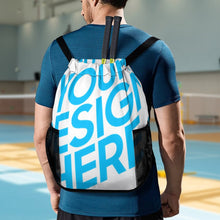 Cargar imagen en el visor de la galería, Mochila de viaje bolsa de gimnasio mochila deportiva con cordón (separación húmeda y seca) personalizado con patrón foto texto
