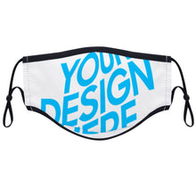 Cargar imagen en el visor de la galería, Máscara Mascarilla con Dos Filtros de Poliéster con Impresión de Diseño Personalizado Personalizada con Foto, Texto o Logo
