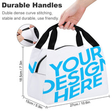 Cargar imagen en el visor de la galería, XB0602006 Bolso o paquete de poliéster para el almuerzo y alimento, bolso térmico con asa para adultos y niños Personalizado con Foto o Mensajes de Texto
