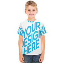 Cargar imagen en el visor de la galería, Camiseta manga corta con estampado para niños adolescentes FS0803092 Personalizada con Impresión Completa con Foto Logo Patrón Texto
