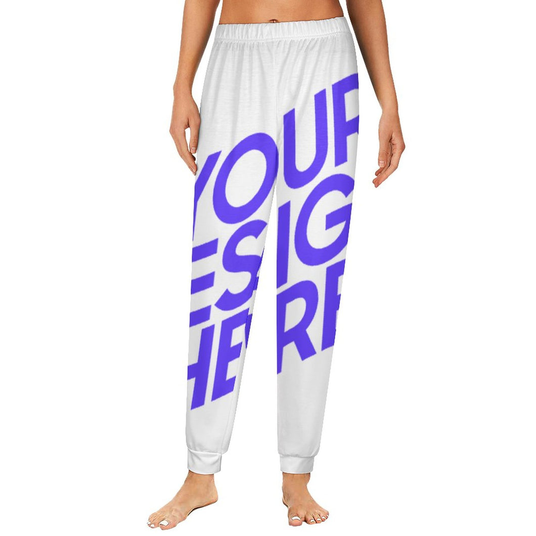 Pantalón de pijama de mujer EP en calidad soft personalizado con patrón foto texto (impresión de imagen única)