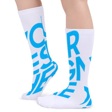 Cargar imagen en el visor de la galería, Calcetines Largos Gruesos de Moda para adulto mujer hombre FS0808009 Personalizados con impresión completa con Foto Logo Patrón Texto
