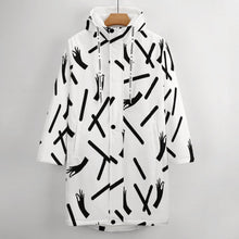 Cargar imagen en el visor de la galería, Chaqueta / Abrigo larga con forro polar impermeable prueba de viento invierno con cremallera para mujer A677 Personalizada con Impresión Completa de múltiples imágenes con Foto Logo Patrón Texto
