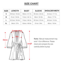 Cargar imagen en el visor de la galería, Camisón de manga larga con estampado cinturón para mujer ASWQ Personalizado con Impresión Completa de múltiples imágenes con Foto Logo Patrón Texto
