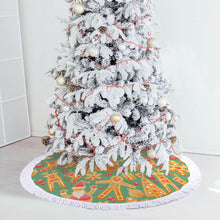 Cargar imagen en el visor de la galería, Falda para Árbol de Navidad (Cordón de Borlas) con Diseño Personalizado con Tus Patrones o Fotos
