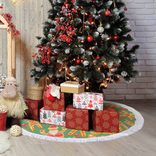 Cargar imagen en el visor de la galería, Falda para Árbol de Navidad (Cordón de Borlas) con Diseño Personalizado con Tus Patrones o Fotos
