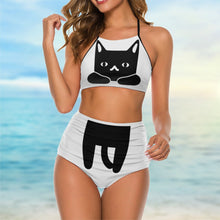 Cargar imagen en el visor de la galería, Bandeau Bikini con cintura alta para mujer BK2085 Personalizado con Impresión Completa con Foto Logo Patrón Texto
