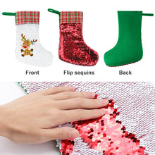 Cargar imagen en el visor de la galería, Calcetín Navideño de Lentejuelas con Diseño Personalizado de Tus Patrones o Textos
