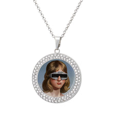 Cargar imagen en el visor de la galería, Collar de Diamantes Multicolores de Aleación para mujer SS1401003 Personalizado con texto nombre foto
