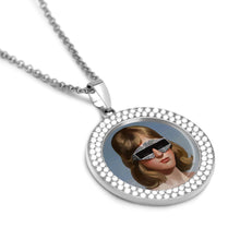 Cargar imagen en el visor de la galería, Collar de Diamantes Multicolores de Aleación para mujer SS1401003 Personalizado con texto nombre foto
