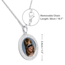 Cargar imagen en el visor de la galería, Collar de Diamantes Multicolores de Aleación para mujer SS1401003 Personalizado con texto nombre foto
