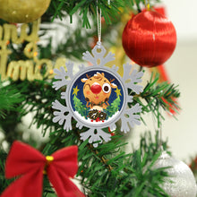 Cargar imagen en el visor de la galería, Decoraciones Navideñas de Copos de Nieve Colgantes con Diseño Personalizado de Tus Patrones o Nombres Online
