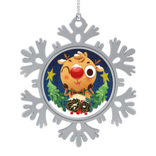 Cargar imagen en el visor de la galería, Decoraciones Navideñas de Copos de Nieve Colgantes con Diseño Personalizado de Tus Patrones o Nombres Online
