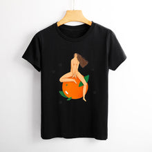 Cargar imagen en el visor de la galería, Camiseta de Algodón Manga Corta para Mujer FS0803011 Personalizada con Impresión Delantera y Trasera con Foto Logo Patrón Texto
