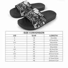 Cargar imagen en el visor de la galería, Zapatillas de baño antideslizantes de PVC blanco negro para hombre mujer FS0807021 Personalizadas con Impresión Completa con Foto Logo Patrón Texto
