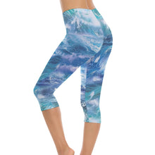 Cargar imagen en el visor de la galería, Leggings 3/4 de Yoga Mallas Pantalones Cintura Alta de Entrenamiento Correr Fitness Ejercicio para Mujer SY009 Personalizados con Impresión Completa de múltiples imágenes con Foto Logo Patrón Texto
