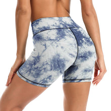 Cargar imagen en el visor de la galería, Pantalones Cortos de Yoga de Ejercicio Deporte para Mujer Y09A Personalizados con Impresión Completa de múltiples imágenes con Foto Logo Patrón Texto
