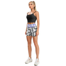 Cargar imagen en el visor de la galería, Pantalones Cortos de Yoga de Ejercicio Deporte para Mujer Y09A Personalizados con Impresión Completa de múltiples imágenes con Foto Logo Patrón Texto
