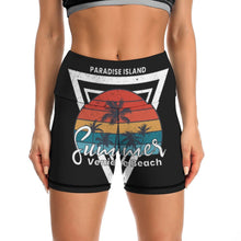 Cargar imagen en el visor de la galería, Pantalones Cortos de Yoga Mallas Deportivas Fitness Entrenamiento Cintura Alta para Mujer Y10A con Diseño Personalizados con Impresión Completa de una imagen con Foto Logo Patrón Texto
