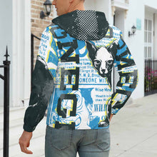 Cargar imagen en el visor de la galería, Chaqueta Corta Ligera Deportiva con Capucha Casual para Hombre A537 Personalizada con Impresión Completa de una imagen con Foto Logo Patrón Texto
