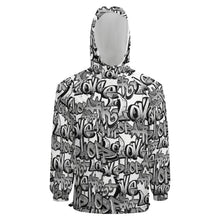 Cargar imagen en el visor de la galería, Chaqueta Gruesa de Velcro Invierno Con Capucha Cremallera para hombre A681 Personalizada con Impresión Completa de múltiples imágenes con Foto Logo Patrón Texto

