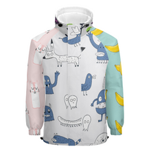 Cargar imagen en el visor de la galería, Chaqueta con Capucha Velcro de Deporte Multifuncional de Primavera Otoño Invierno para hombre A541 Personalizada con Impresión Completa de múltiples imágenes con Foto Logo Patrón Texto
