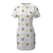 Cargar imagen en el visor de la galería, Vestido de Verano Deportivo de Manga Corta para Mujer NZ003 Personalizado con Impresión Completa de una imagen con Foto Logo Patrón Texto
