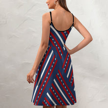 Cargar imagen en el visor de la galería, Vestido Estampado de Moda de Tirantes con Volantes para mujer NZ016 Personalizado con Impresión Completa de una imagen con Foto Logo Patrón Texto
