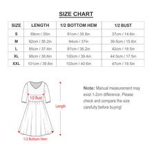 Cargar imagen en el visor de la galería, Vestido Casual de Manga Media Cintura Alta de Moda para Mujer NZ029 Personalizado con Impresión Completa de una imagen con Foto Logo Patrón Texto
