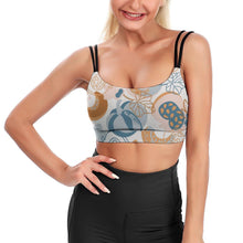 Cargar imagen en el visor de la galería, Sujetador Deportivo con Tirantes para Gimnasio Fitness Entrenamiento de Mujer YJ034 Personalizado con Impresión Completa de múltiples imágenes con Foto Logo Patrón Texto
