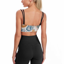 Cargar imagen en el visor de la galería, Sujetador Deportivo con Tirantes para Gimnasio Fitness Entrenamiento de Mujer YJ034 Personalizado con Impresión Completa de múltiples imágenes con Foto Logo Patrón Texto
