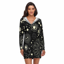 Cargar imagen en el visor de la galería, Vestido con Capucha para Uso en Hogar de Casa Ropa de dormir para Mujeres QZ6056 con Diseño Personalizado con Impresión Completa de una imagen con Foto Logo Patrón Texto
