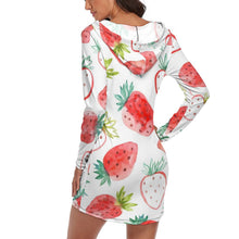Cargar imagen en el visor de la galería, Ropa de casa de una pieza holgada Vestido Pijama con capucha para mujer QZ6056 Personalizada con Impresión Completa de múltiples imágenes con Foto Logo Patrón Texto
