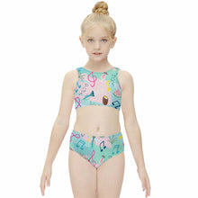 Cargar imagen en el visor de la galería, Bikini / Bañador de dos Piezas con Estampado para Niñas NT013 Personalizado con Impresión Completa con Foto Logo Patrón Texto
